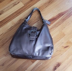 Coach Bronze Metallic Leather Purse